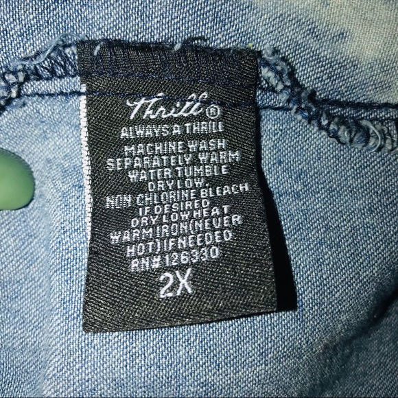 🔥Distressed Denim Patriot High-Low Casual Fun Shirt - Picture 6 of 6